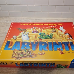 Labyrinth Ravensburger Fantasy Moving Maze Board Game, Vintage Labyrinth Board Game, Maze Treasure Hunt Game
