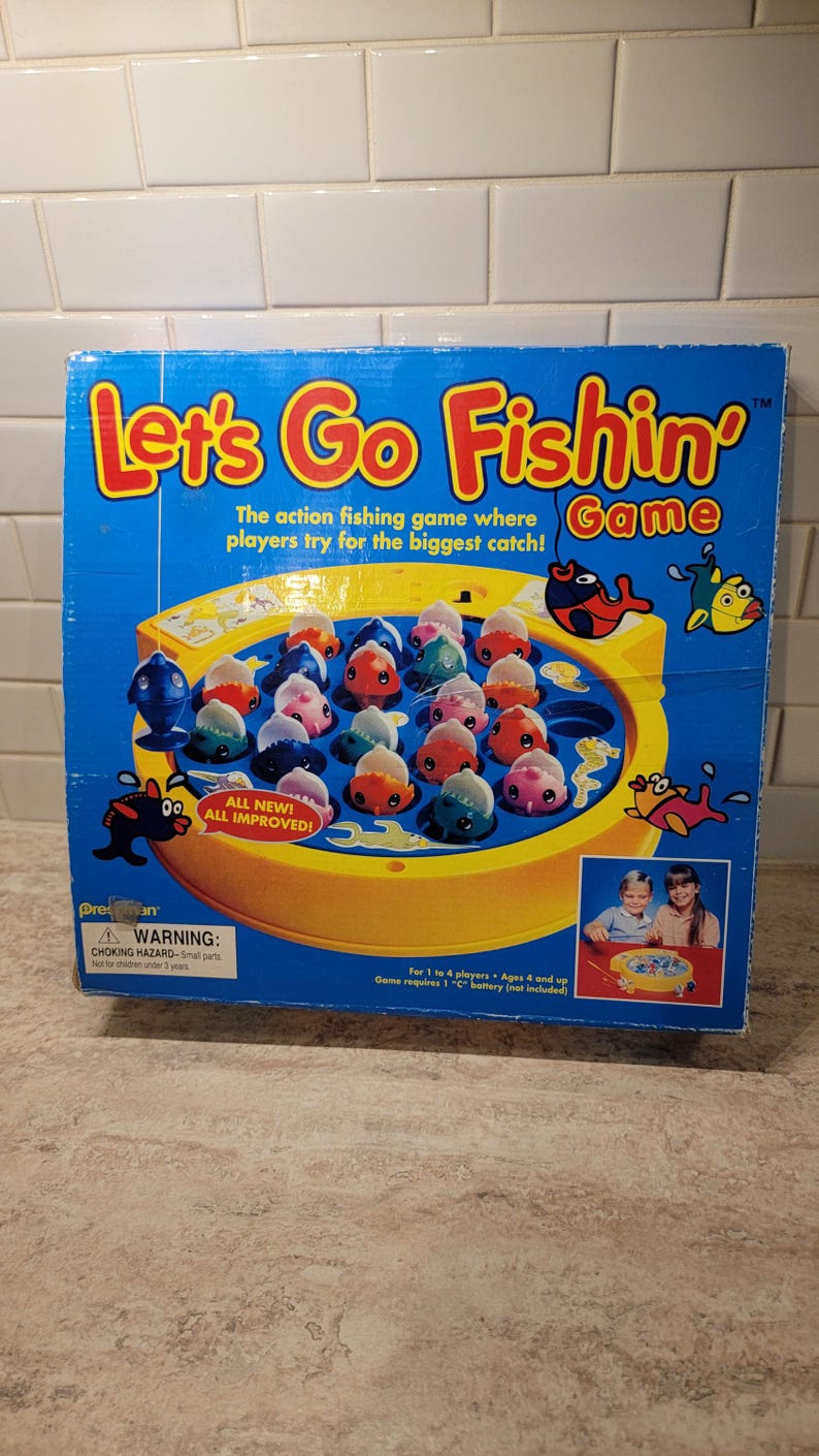Vintage Lets Go Fishin Electric Board Game 1990s Lets Go Fishing Kids vintage-lets-go-fishin-electric-board-game-1990s-lets-go-fishing-kids