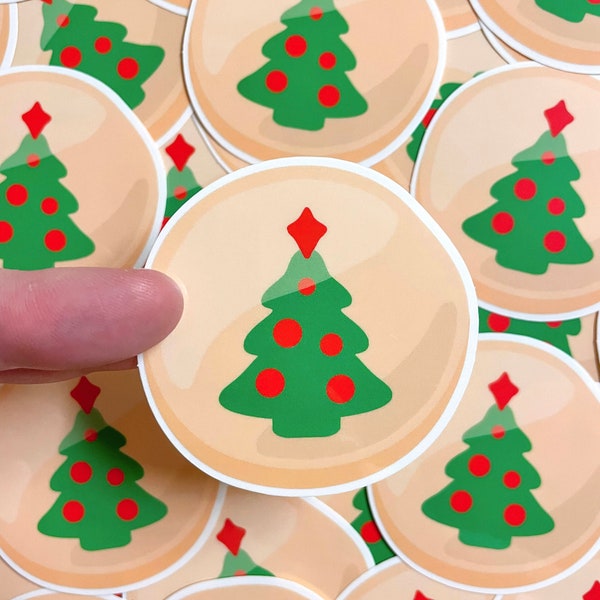 Pillsbury Christmas Cookie Tree Clear Sticker / Pillsbury Christmas Cookie Sticker / Christmas Stickers / Christmas Tree