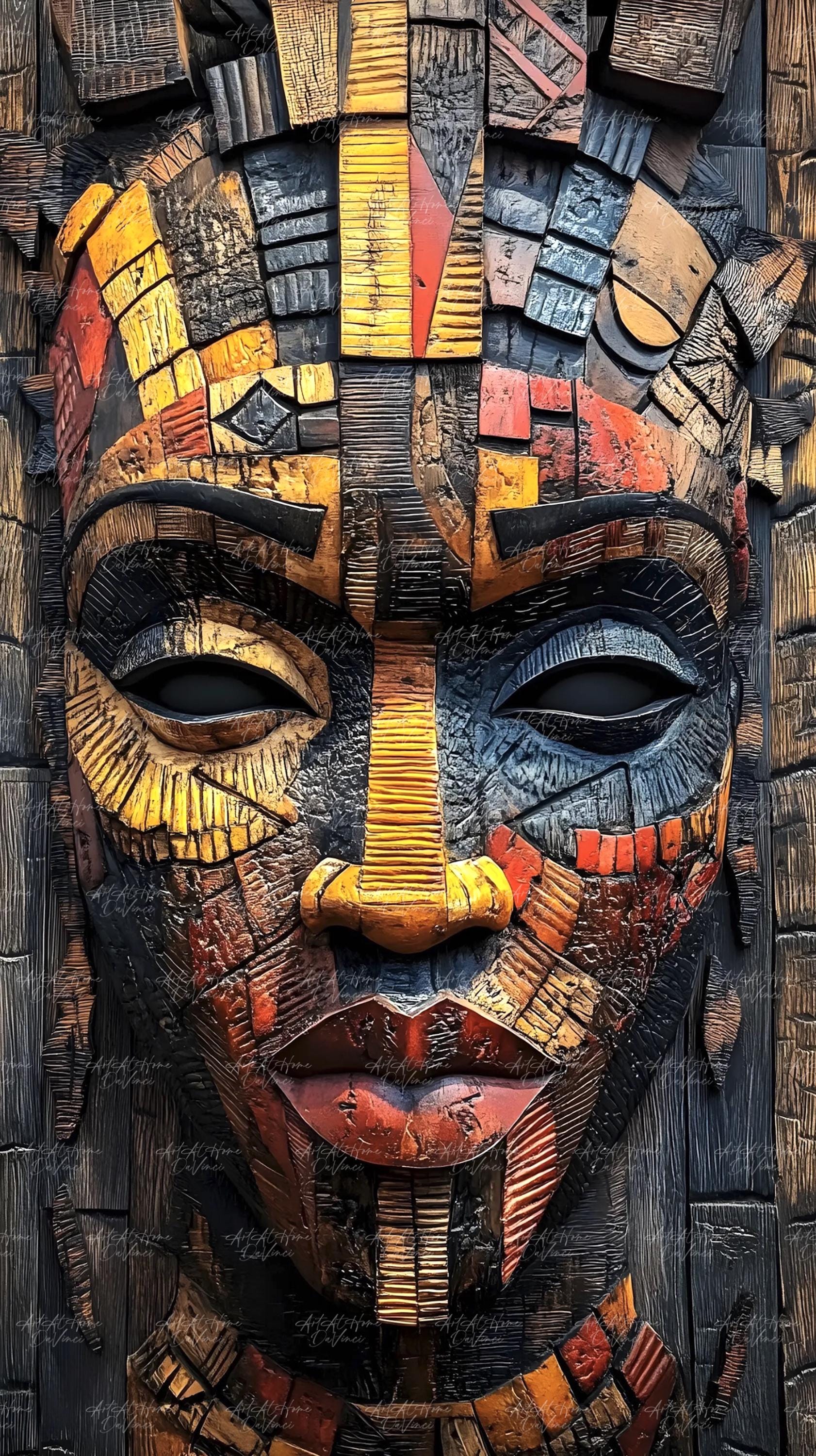 Toile Masque Africain - Décoration Ethnique – Art Virtuoso
