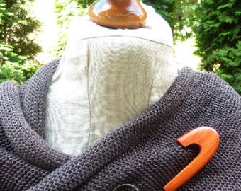 wooden shwal safety pin.scarf safety pin.shawl stick.weater clasp.pullover wood afety pin. wooden brooch.eco gift