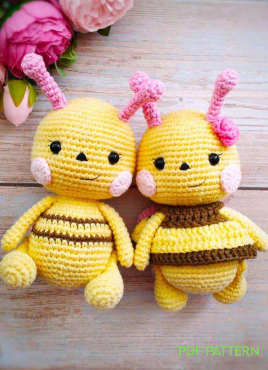 Easy Crochet Bee Amigurumi PDF Pattern | Cute Mini Bee Toy Tutorial ...