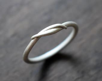 Twist Ring in Recycled Sterling Silver - Entwined Ring - Handmade Sterling Silver Ring - Modern - Minimal - Sculptural - Elegant - Gift