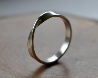 3mm Wide Mobius Ring in Recycled Sterling Silver - Eternity Ring - Mobius Strip - Moebius Ring - Gift