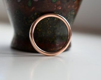 Bronze Ring Band - 2mm Solid Bronze Ring - Alternative Wedding Ring - Stackable - Unisex - Gift