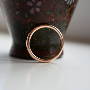 Bronze Ring Band - 2mm Solid Bronze Ring - Alternative Wedding Ring - Stackable - Unisex - Gift