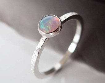 Opal Ring in Sterling Silver