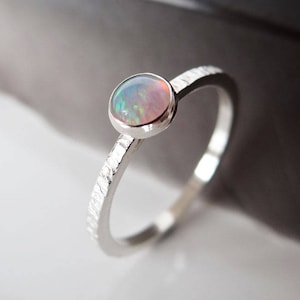 Opal Ring in Sterling Silver image 1