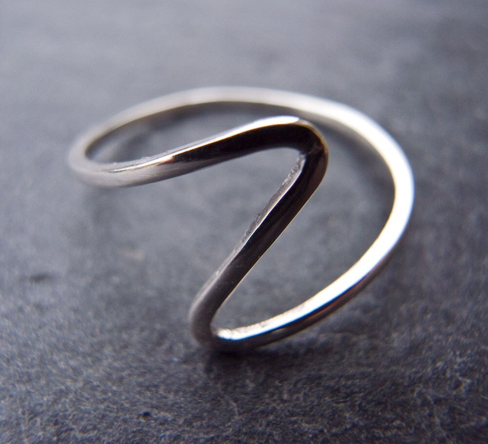 Sterling Silver Flash Ring Etsy