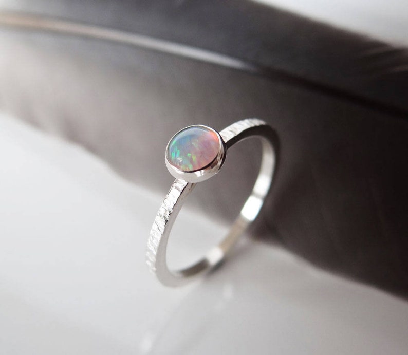 Opal Ring in Sterling Silver image 1