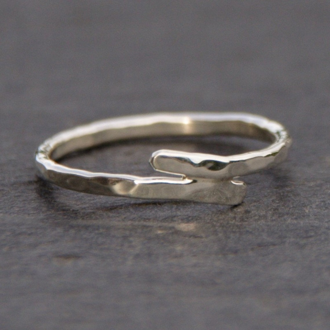 Sterling Silver ring Near Miss Etsy