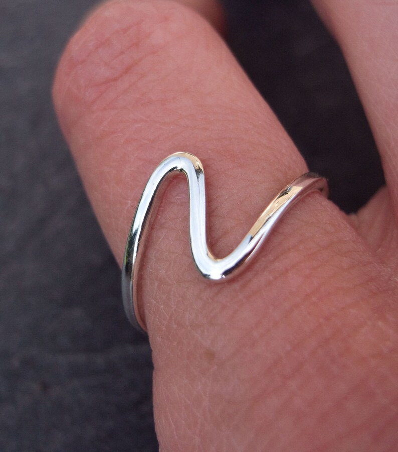 Sterling Silver Flash Ring Etsy