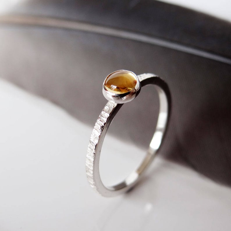 Citrine Ring in Sterling Silver image 1