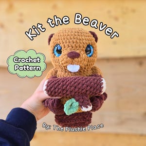 Kit the Beaver-haakpatroon | Amigurumi-bever | Digitaal bestand pdf door The Plushie Place
