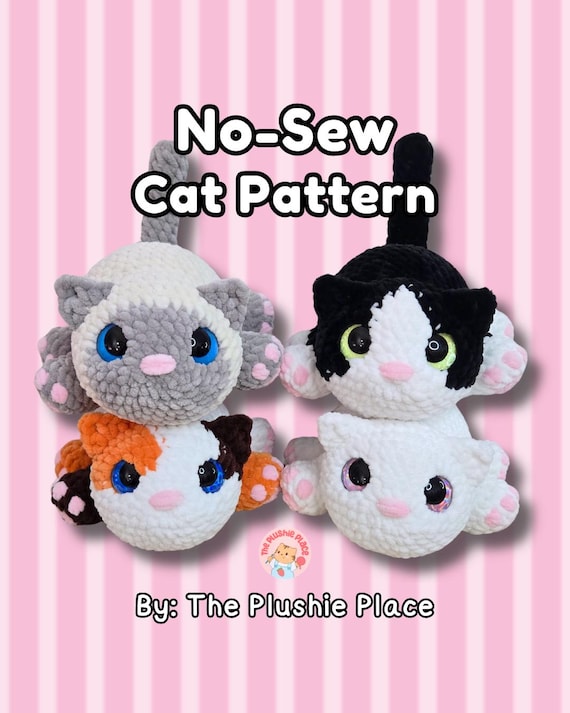 No-Sew Crochet Cat Amigurumi Pattern | 4-in-1 Digital PDF Download