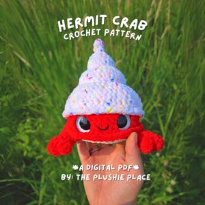 Hermit Crab Crochet Pattern, Hermit Crab PDF Pattern, ThePlushiePlace