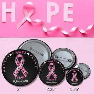 Personalized Leopard Print Pink Ribbon Pin: Breast Cancer Awareness