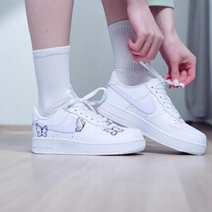 Custom Butterfly Air Force 1 Sneakers: Hand-Painted AF1 Shoes