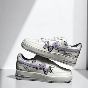 Air Force 1 Custom Butterfly , Custom Shoes Birthday Gifts, Hand Painted Sneaker, Personalized Shoes