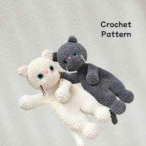 Crochet Cat Snuggler Pattern, Cute Kitty Lovey, Amigurumi Cuddle Kitten PDF, Crochet Pattern for Kids, Easy Plush Toy Tutorial