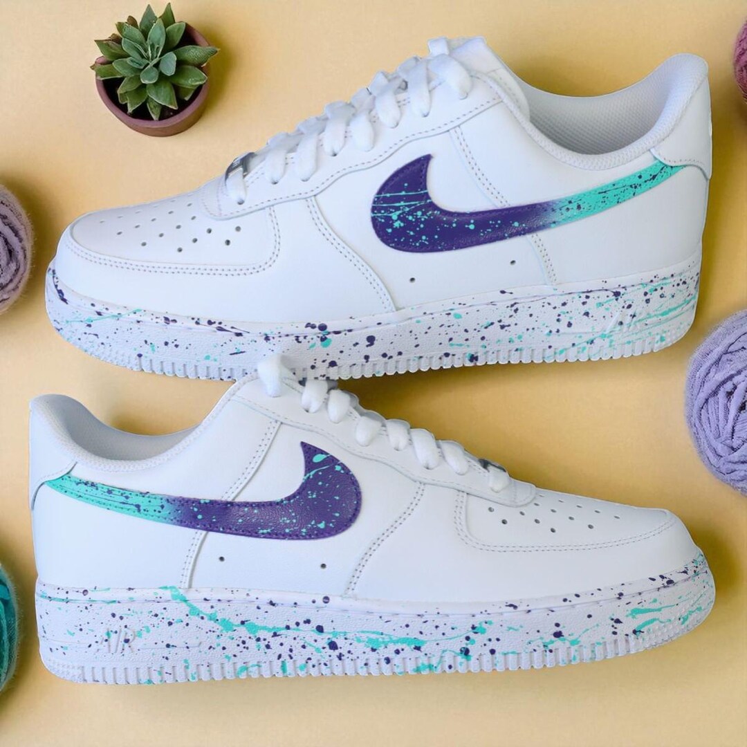 Galaxy Splash Custom Air Force 1 Sneakers: Hand-painted Space Theme - Etsy