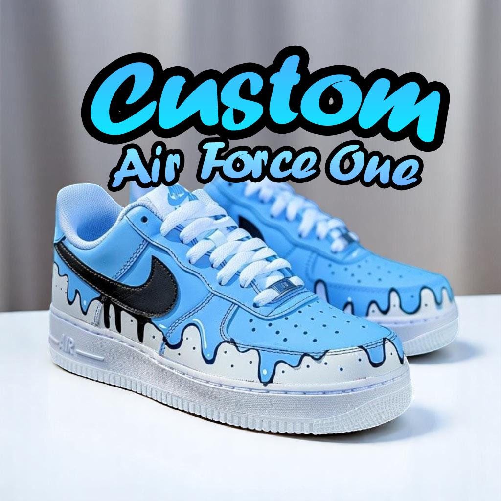 Nike Air Force 1 ドリップペイント Custom air force 1 drip - Etsy 日本