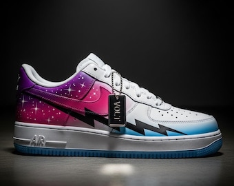 Purple Custom Air Force Galaxy Custom Purple Drip Nike Air Force