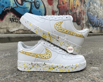 nike yellow floral shoes