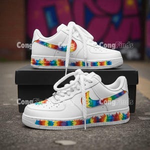 Nike Air Force 1 Rainbow - Etsy Singapore display picture 1