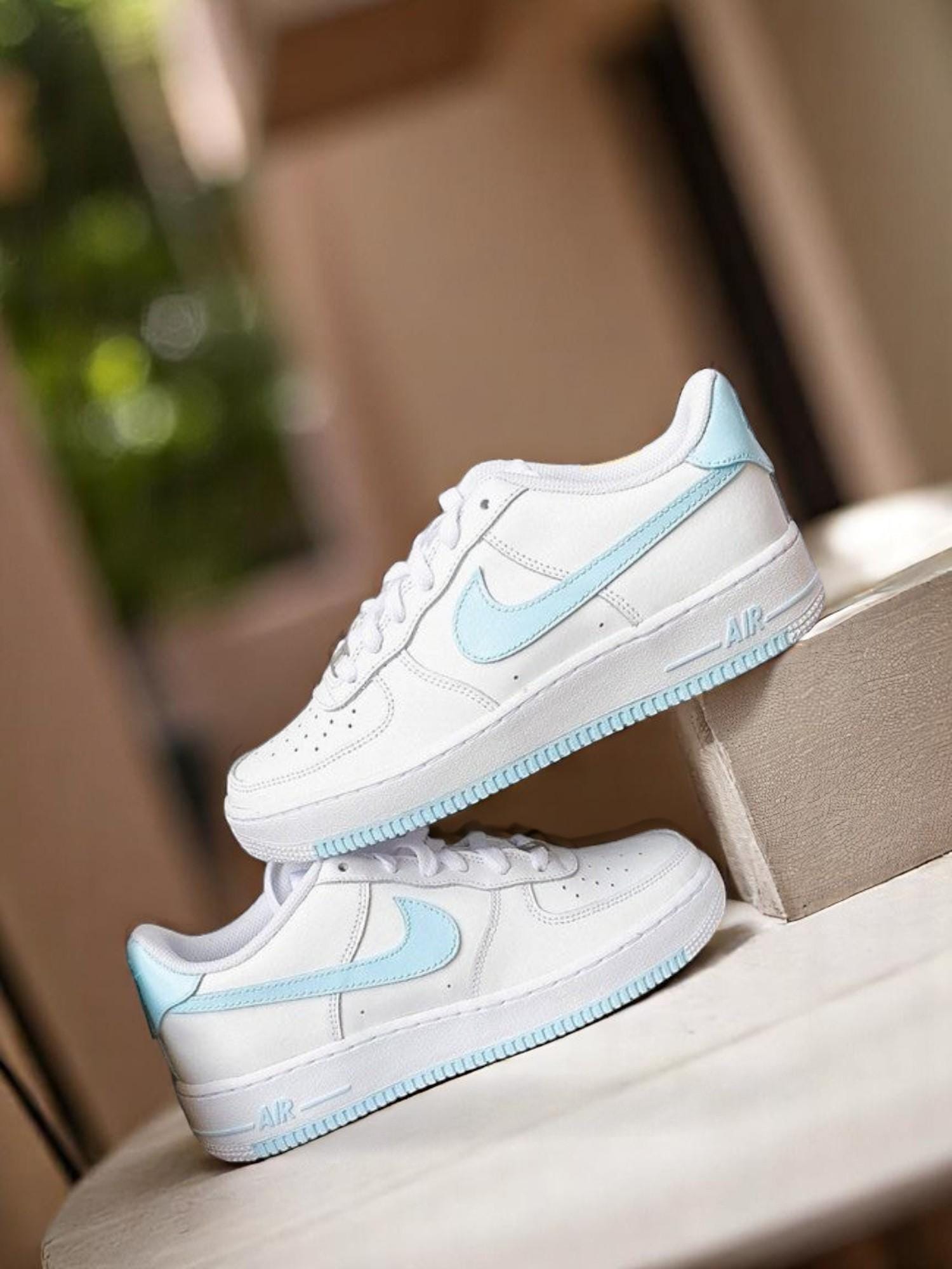 air force 1 with light blue tick