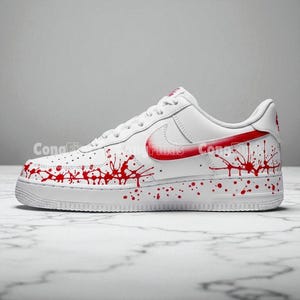nike shoe with blood in sole