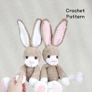Bunny Rabbit Crochet Pattern PDF, Amigurumi Tutorial, Easter Rabbit Crochet, Christmas Gift Bunny Pattern, DIY Rabbit Toy