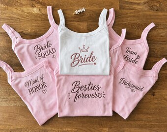 Bridal Squad Tank Tops, Bachelorette Party Shirts, Bride & Bridesmaid Matching Outfit, Maid of Honor Gift, Besties Forever Tank