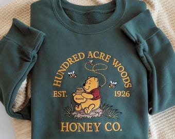 EMBROIDERED Winnie the Pooh Sweatshirt, Winnie Pooh Sweater, Pooh Bear Sweatshirt, Disneyworld Sweatshirt, Kids Disney Sweatshirt