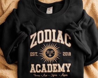 Sudadera Solaria de la Academia del Zodíaco con bordado, sudadera de la Academia del Zodíaco, camiseta de los Vega Twins, camiseta de los signos del Zodíaco, artículos del Zodíaco