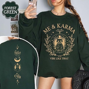 Me and Karma Vibe Like That PNG, Karma Is A Cat PNG, Karma Cat Shirt Designs, Instant Download, Midnights Inspired, Black Cat PNG