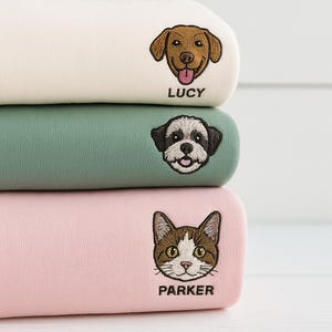 Sweat à capuche brodé personnalisé avec photo de l'animal de compagnie + nom Sweat à capuche personnalisé pour chien Sweat à capuche personnalisé pour chien Sweat à capuche personnalisé pour animal de compagnie