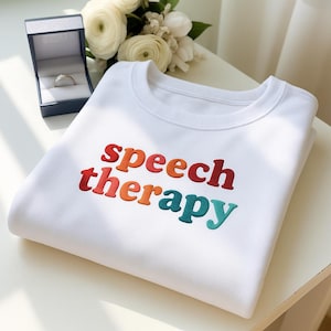 mbroidered Speech Therapy Sweatshirt, Gift for SLP Speech Language Pathologist Shirt, Minimal Speech Therapist Sweatshirt, Speech SLPA
