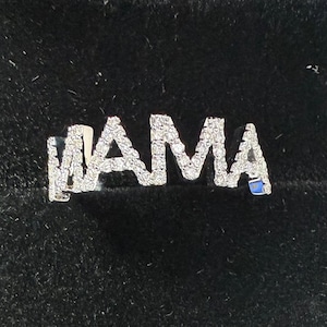 Lab Grown Diamond MAMA Ring: Personalized Gold Engagement Ring