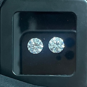 Round Pair 6.00 TCW Lab Grown Diamond For Engagement Ring IGI Certified E VS1