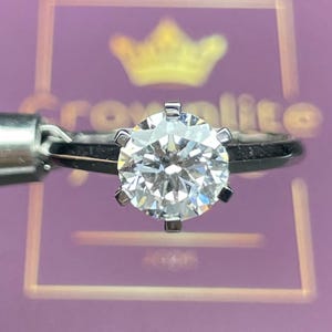 Lab Grown Diamond Ring For Wedding Engagement 1.02 Round US Size 4.75 In Platinum