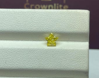 0.69CT Star Cut Yellow Lab Grown Diamond | Fancy Shape Loose Diamond