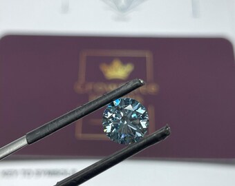 Round 2.00 CT Lab Grown Diamond – IGI Certified Fancy Intense Blue VS2