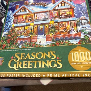 NIB Masterpieces Christmas jigsaw puzzle - 1000 pieces - Nostalgic Christmas: home for the holidays-bonus poster included