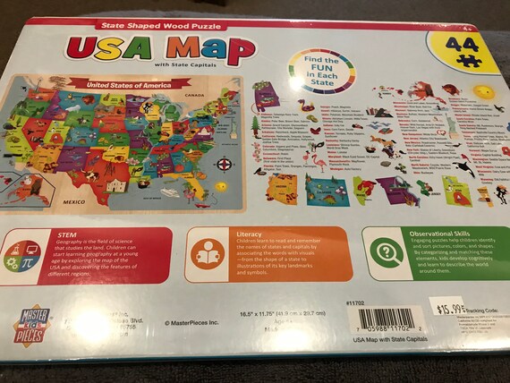  MasterPieces 44 Piece Jigsaw Puzzle for Kids - USA Map