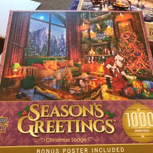 NIB Masterpieces Christmas jigsaw puzzle - 1000 pieces - Nostalgic Christmas: Christmas lodge