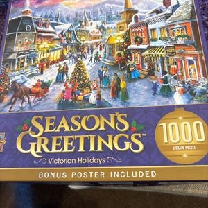 NIB Masterpieces Christmas jigsaw puzzle - 1000 pieces - Nostalgic Christmas: Victorian holidays - bonus poster included