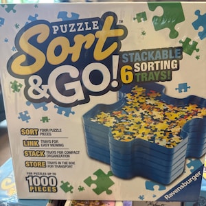 NIP jigsaw puzzle Sort & Go/ 6 stacking sorting trays-Ravensburger puzzles - up to 1000 pieces