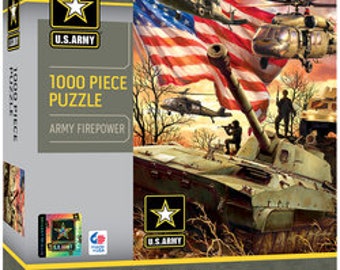 NIP Masterpieces US Army  jigsaw puzzle - bonus poster included  - Army Firepower - 1000 pieces