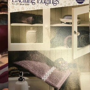 Free shipping - New Coats thread crochet edgings pattern book